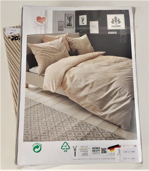 Bettwäsche-Feinbiber-Ausverkauf Komfortgröße 155 x 220 080 x 080 design 44